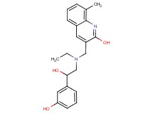 3-({ethyl[2-hydroxy-2-(3-hydroxyphenyl)ethyl]amino}methyl)-8-methyl-2-quinolinol