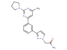 2-(3-{3-[6-methyl-2-(1-pyrrolidinyl)-4-pyrimidinyl]phenyl}-1H-pyrazol-1-yl)acetamide