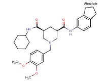 (3S,5R)-N-cyclohexyl-N'-(2,3-dihydro-1H-inden-5-yl)-1-(3,4-dimethoxybenzyl)-3,5-piperidinedicarboxamide