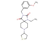 1-ethyl-3-(3-methoxybenzyl)-8-(tetrahydro-3-thienyl)-1,3,8-triazaspiro[4.5]decane-2,4-dione