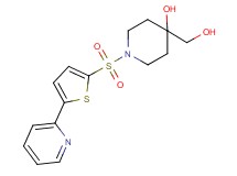 4-(hydroxymethyl)-1-[(5-pyridin-2-yl-2-thienyl)sulfonyl]piperidin-4-ol