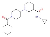 1'-(cyclohexylcarbonyl)-N-cyclopropyl-1,4'-bipiperidine-3-carboxamide