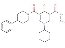 1-cyclohexyl-N-methyl-4-oxo-5-[(4-phenyl-1-piperidinyl)carbonyl]-1,4-dihydro-3-pyridinecarboxamide