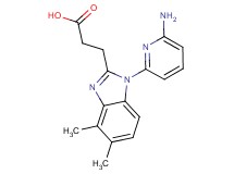 3-[1-(6-aminopyridin-2-yl)-4,5-dimethyl-1H-benzimidazol-2-yl]propanoic acid