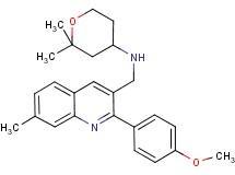 (2,2-dimethyltetrahydro-2H-pyran-4-yl){[2-(4-methoxyphenyl)-7-methyl-3-quinolinyl]methyl}amine