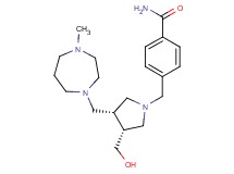 4-({(3R*,4S*)-3-(hydroxymethyl)-4-[(4-methyl-1,4-diazepan-1-yl)methyl]pyrrolidin-1-yl}methyl)benzamide