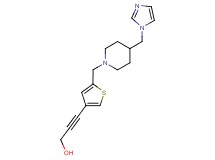 3-(5-{[4-(1H-imidazol-1-ylmethyl)piperidin-1-yl]methyl}-3-thienyl)prop-2-yn-1-ol