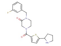 1-(3-fluorobenzyl)-4-{[5-(2-pyrrolidinyl)-2-thienyl]carbonyl}-2-piperazinone