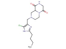 8-[(2-butyl-5-chloro-1H-imidazol-4-yl)methyl]tetrahydro-2H-pyrazino[1,2-a]pyrazine-1,4(3H,6H)-dione