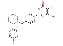 5-fluoro-2-(4-{[3-(4-fluorophenyl)morpholin-4-yl]methyl}phenyl)-6-methylpyrimidin-4(3H)-one