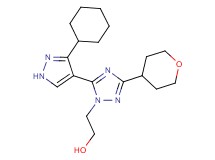 2-[5-(3-cyclohexyl-1H-pyrazol-4-yl)-3-(tetrahydro-2H-pyran-4-yl)-1H-1,2,4-triazol-1-yl]ethanol