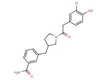 3-({1-[(3-chloro-4-hydroxyphenyl)acetyl]pyrrolidin-3-yl}methyl)benzamide