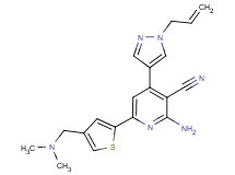 4-(1-allyl-1H-pyrazol-4-yl)-2-amino-6-{4-[(dimethylamino)methyl]-2-thienyl}nicotinonitrile