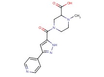 1-methyl-4-[(3-pyridin-4-yl-1H-pyrazol-5-yl)carbonyl]piperazine-2-carboxylic acid