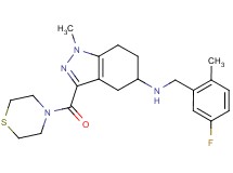 N-(5-fluoro-2-methylbenzyl)-1-methyl-3-(4-thiomorpholinylcarbonyl)-4,5,6,7-tetrahydro-1H-indazol-5-amine