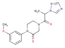 1-(3-methoxyphenyl)-4-[2-(1H-1,2,4-triazol-1-yl)propanoyl]-2-piperazinone