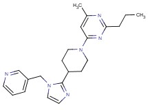 4-methyl-2-propyl-6-{4-[1-(pyridin-3-ylmethyl)-1H-imidazol-2-yl]piperidin-1-yl}pyrimidine