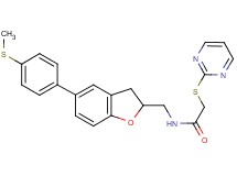 N-({5-[4-(methylthio)phenyl]-2,3-dihydro-1-benzofuran-2-yl}methyl)-2-(2-pyrimidinylthio)acetamide