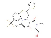N-(2-hydroxyethyl)-N,11-dimethyl-9-oxo-6-(2-thienyl)-2-(trifluoromethyl)-7,9-dihydro-6H-pyrido[2,1-d][1,5]benzothiazepine-8-carboxamide
