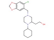 2-{4-[(6-chloro-1,3-benzodioxol-5-yl)methyl]-1-cyclohexyl-2-piperazinyl}ethanol