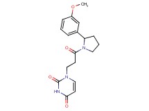 1-{3-[2-(3-methoxyphenyl)-1-pyrrolidinyl]-3-oxopropyl}-2,4(1H,3H)-pyrimidinedione