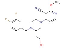4-[4-(3,4-difluorobenzyl)-3-(2-hydroxyethyl)-1-piperazinyl]-2-methoxynicotinonitrile