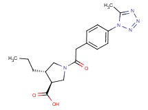 (3S*,4S*)-1-{[4-(5-methyl-1H-tetrazol-1-yl)phenyl]acetyl}-4-propylpyrrolidine-3-carboxylic acid