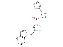 1-[(3-{[2-(2-thienyl)azetidin-1-yl]carbonyl}-1H-pyrazol-5-yl)methyl]-1H-indole