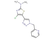 4-chloro-N,N-dimethyl-5-[1-(pyridin-2-ylmethyl)-1H-1,2,3-triazol-4-yl]-1,3-thiazol-2-amine
