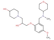 1-[2-hydroxy-3-(4-methoxy-2-{[methyl(tetrahydro-2H-pyran-4-yl)amino]methyl}phenoxy)propyl]-4-piperidinol