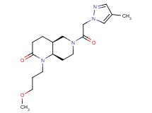 (4aS*,8aR*)-1-(3-methoxypropyl)-6-[(4-methyl-1H-pyrazol-1-yl)acetyl]octahydro-1,6-naphthyridin-2(1H)-one