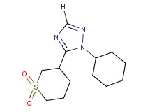 1-cyclohexyl-5-(1,1-dioxidotetrahydro-2H-thiopyran-3-yl)-1H-1,2,4-triazole