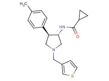 N-[(3S*,4R*)-4-(4-methylphenyl)-1-(3-thienylmethyl)-3-pyrrolidinyl]cyclopropanecarboxamide