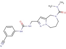 2-[({[(3-cyanophenyl)amino]carbonyl}amino)methyl]-N,N-dimethyl-7,8-dihydro-4H-pyrazolo[1,5-a][1,4]diazepine-5(6H)-carboxamide
