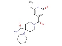 1'-[(6-ethyl-2-oxo-1,2-dihydropyridin-4-yl)carbonyl]-1,4'-bipiperidine-4'-carboxamide