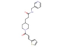 N-(3-pyridinylmethyl)-3-{1-[(2E)-3-(2-thienyl)-2-propenoyl]-4-piperidinyl}propanamide