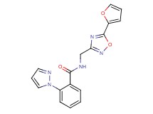 N-{[5-(2-furyl)-1,2,4-oxadiazol-3-yl]methyl}-2-(1H-pyrazol-1-yl)benzamide