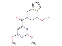 2,6-dimethoxy-N-(2-methoxyethyl)-N-(2-thienylmethyl)pyrimidine-4-carboxamide