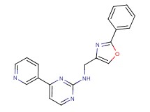 N-[(2-phenyl-1,3-oxazol-4-yl)methyl]-4-(3-pyridinyl)-2-pyrimidinamine