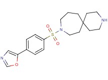 9-{[4-(1,3-oxazol-5-yl)phenyl]sulfonyl}-3,9-diazaspiro[5.6]dodecane