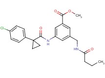 methyl 3-[(butyrylamino)methyl]-5-({[1-(4-chlorophenyl)cyclopropyl]carbonyl}amino)benzoate