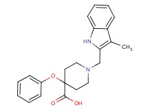 1-[(3-methyl-1H-indol-2-yl)methyl]-4-phenoxypiperidine-4-carboxylic acid