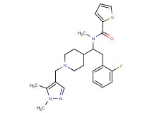 N-[1-{1-[(1,5-dimethyl-1H-pyrazol-4-yl)methyl]-4-piperidinyl}-2-(2-fluorophenyl)ethyl]-N-methyl-2-thiophenecarboxamide