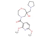 4-[(2,6-dimethoxypyridin-3-yl)carbonyl]-6-(pyrrolidin-1-ylmethyl)-1,4-oxazepan-6-ol
