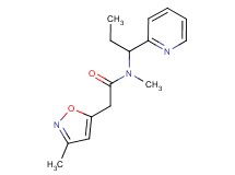 N-methyl-2-(3-methylisoxazol-5-yl)-N-(1-pyridin-2-ylpropyl)acetamide