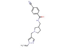 4-cyano-N-({1-[(1-vinyl-1H-pyrazol-4-yl)methyl]pyrrolidin-3-yl}methyl)benzamide