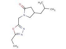 1-[(5-ethyl-1,3,4-oxadiazol-2-yl)methyl]-4-isobutylpyrrolidin-2-one