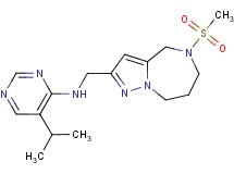 5-isopropyl-N-{[5-(methylsulfonyl)-5,6,7,8-tetrahydro-4H-pyrazolo[1,5-a][1,4]diazepin-2-yl]methyl}pyrimidin-4-amine