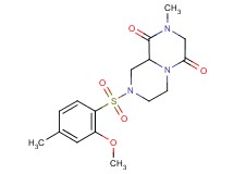 8-[(2-methoxy-4-methylphenyl)sulfonyl]-2-methyltetrahydro-2H-pyrazino[1,2-a]pyrazine-1,4(3H,6H)-dione
