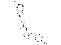 N-[(6-methylimidazo[1,2-a]pyridin-2-yl)methyl]-2-{5-[(4-methyl-1-piperidinyl)methyl]-1H-tetrazol-1-yl}acetamide